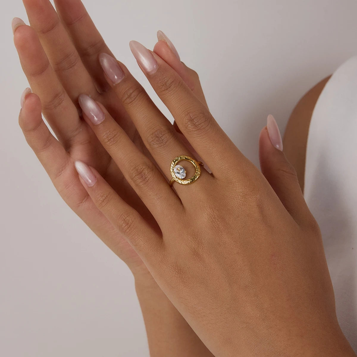 Bague Géométrique Zircon