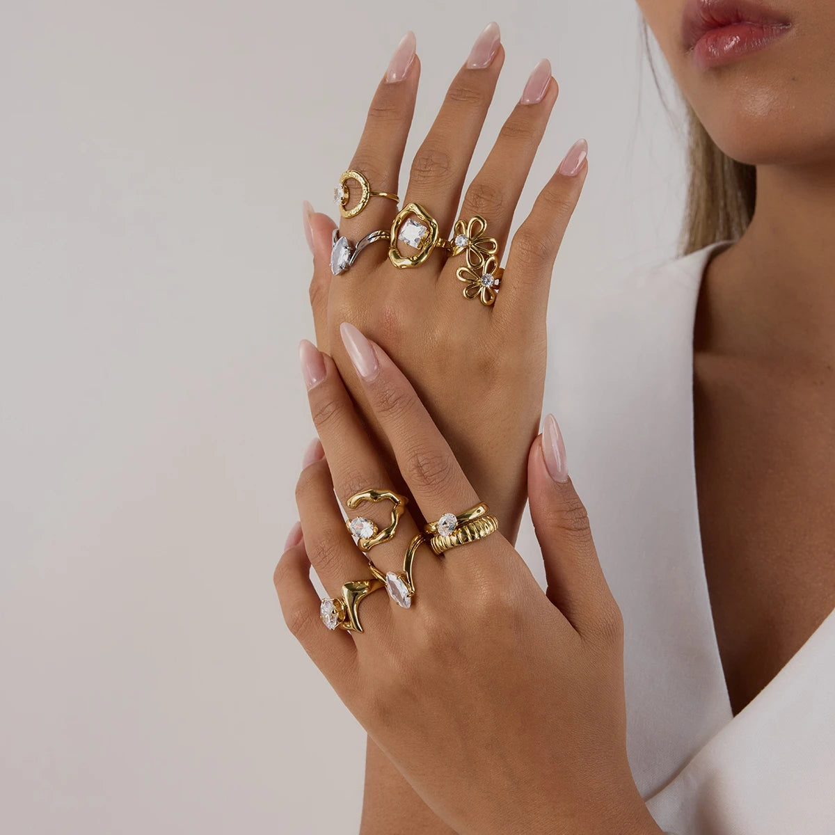 Bague Géométrique Zircon