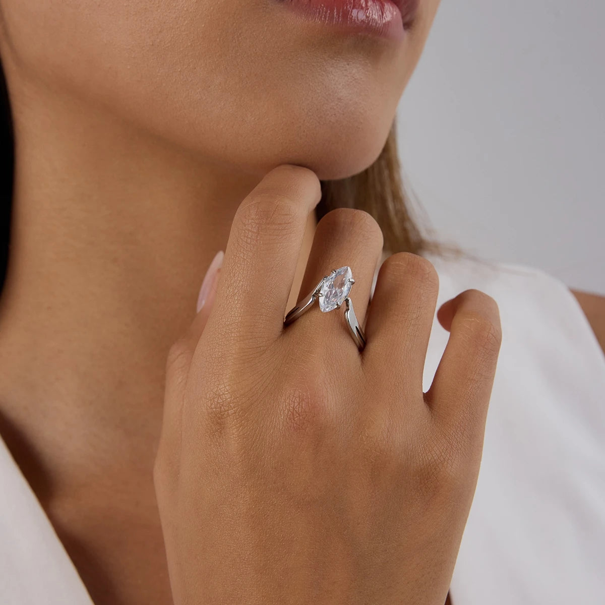 Bague Géométrique Zircon