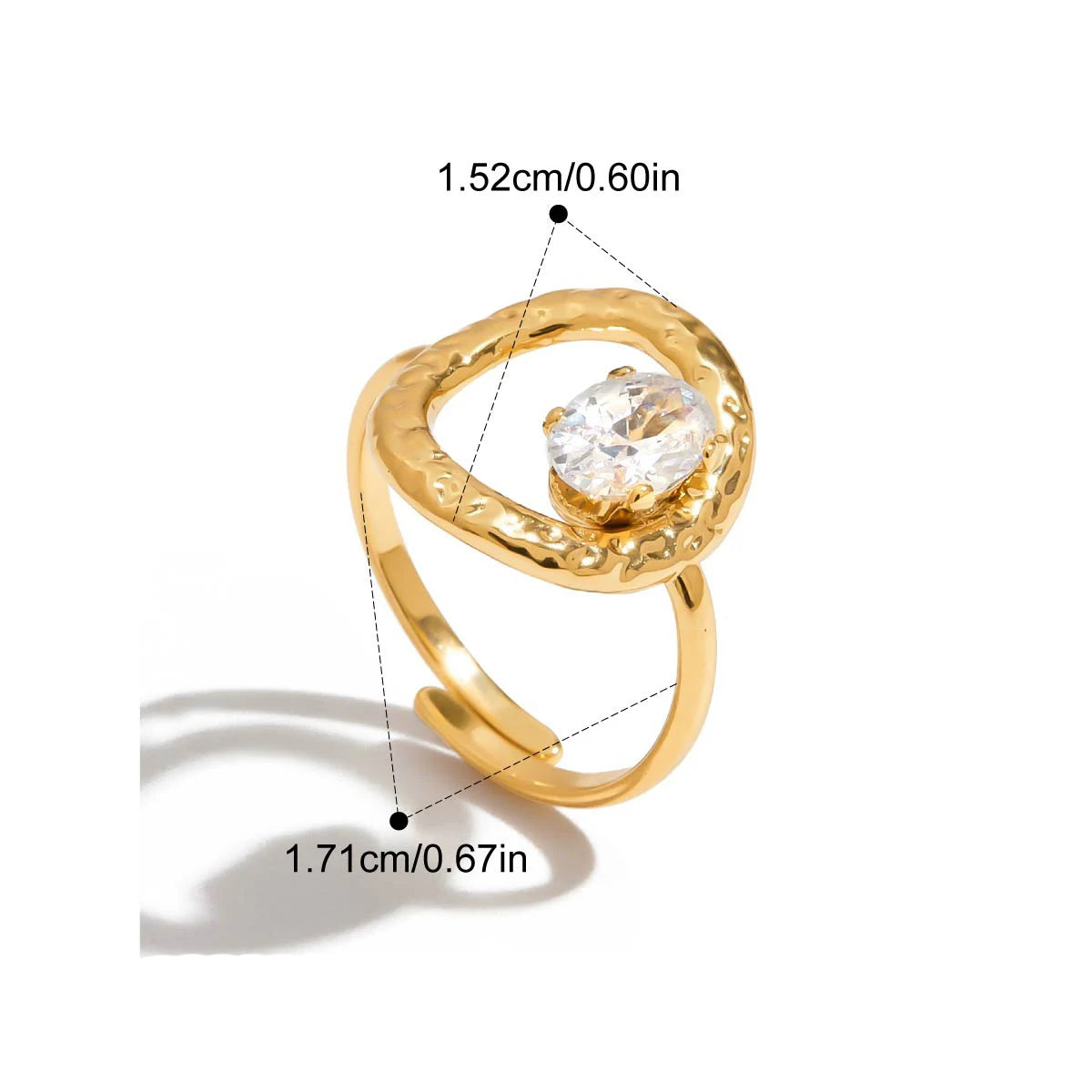 Bague Géométrique Zircon