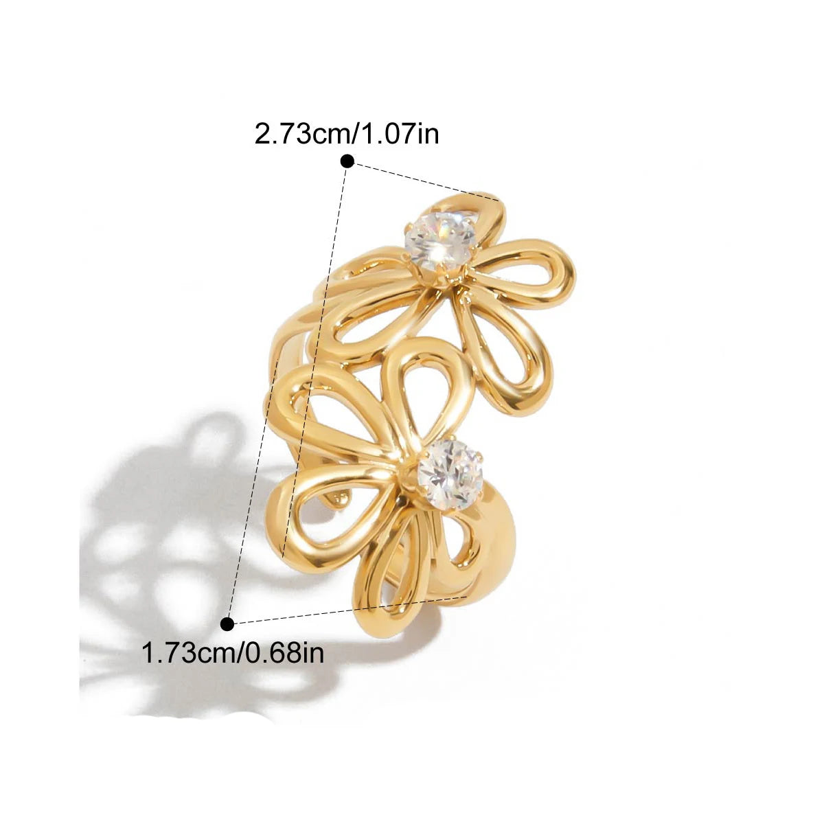 Bague Géométrique Zircon