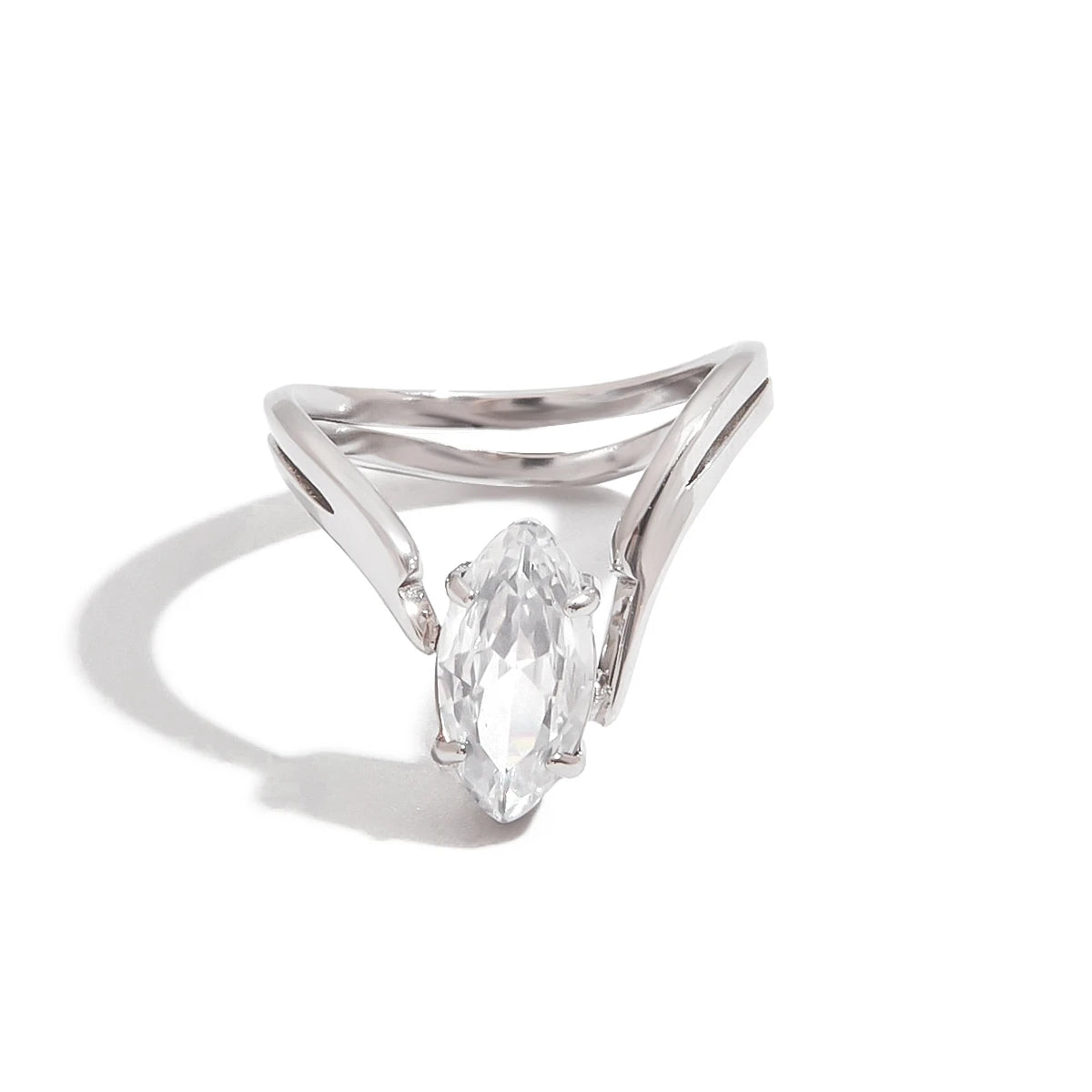 Bague Géométrique Zircon