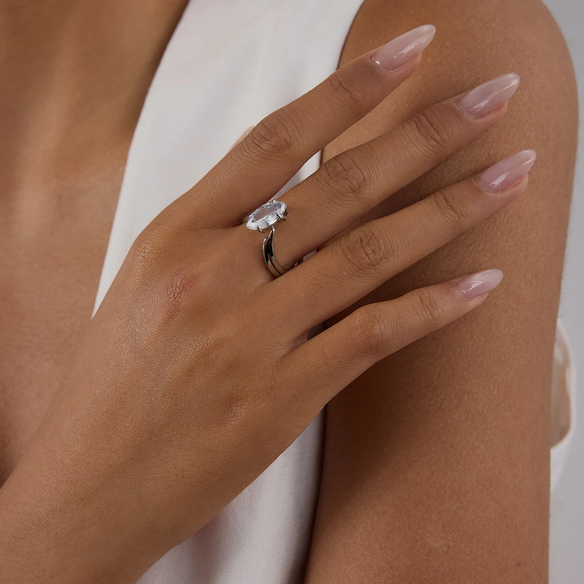 Bague Géométrique Zircon